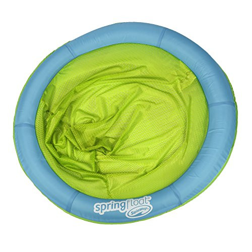 Swimways Spring Float Papasan Pool Chair, Light Blue / Lime - 13240-172