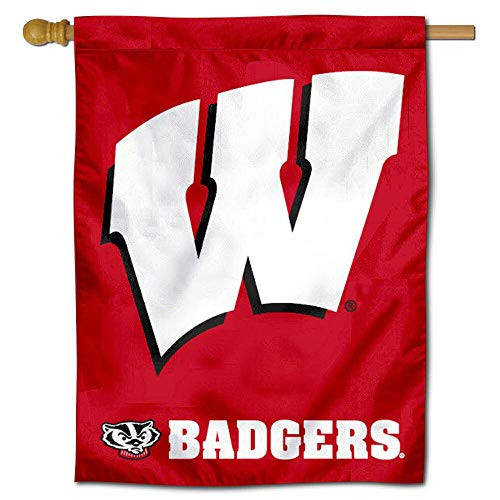 UW Badgers Motion W House Flag Banner