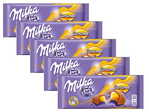 Milka Milk Chocolate with Caramel Filling 100g PACK OF 5