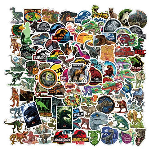 CHANGHUI Jurassic Park Sticker 100Pcs Jurassic World Dinosaur Stickers Vinyls Waterproof Stickers for Kids Teens Adults Skateboard Hydroflask Water Bottle Computer Wall Decals CHANGHUI Jurassic Park Sticker 100Pcs Jurassic World Dinosaur Stickers Vinyls Waterproof Stickers for Kids Teens Adults Skateboard Hydroflask Water Bottle Computer Wall Decals