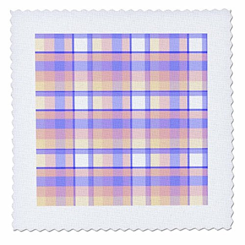 3dRose Pink n Purple Plaid-Quilt Square 10-inch qs_56162_1 3dRose Pink n Purple Plaid-Quilt Square 10-inch qs_56162_1