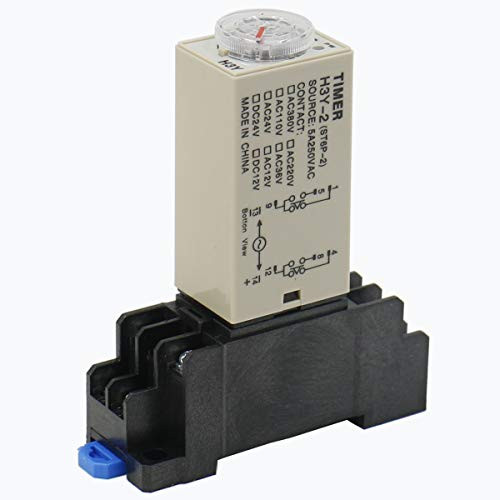 Baomain AC 110V H3Y-2 Time Delay Relay Solid State Timer 0-5S DPDT w Socket