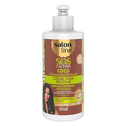 Linha Tratamento SOS Cachos Salon Line - Creme Para Pentear Coco 300 Ml - Salon Line Treatment SOS Curls Collection - Coconut Combing Cream 10.14 Fl Oz