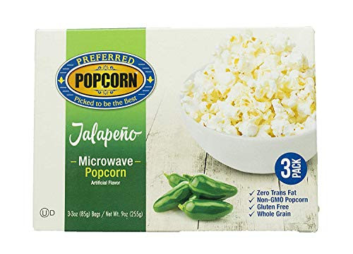 Preferred Popcorn Microwave Popcorn Non-GMO Whole Grain Gluten Free Jalapeno 18 Microwavable Bags