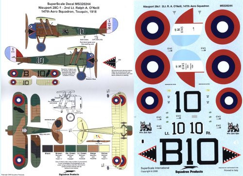 Superscale USA Nieuport 28 C.1 Decals 3 MS320244