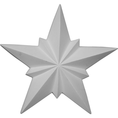 Ekena Millwork ONL08X08X01ST 8 14-Inch W X 8 14-Inch H X 1-Inch P Star Onlay