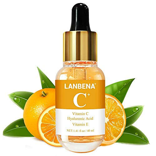 Vitamin C Serum LANBENA Moisturizing Serum for Face with Hyaluronic Acid Japanese Formula Made with Natural Ingredients Moisturizing Anti-oxidation 1.37 Fl. oz