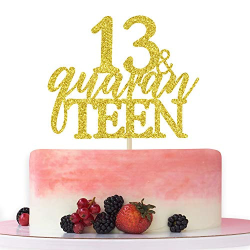 13  and  Quaranteen Cake Topper for 13th Birthday Party DecorationsOfficial Teenager Quarantined Birthday Party Decorations Gold Glitter. 13  and  Quaranteen Cake Topper for 13th Birthday Party DecorationsOfficial Teenager Quarantined Birthday Party Decorations Gold Glitter.