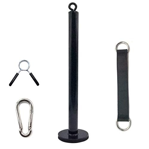 Standard Loading Pin with Carabiner Dumbbell Clip Attachment for Olympic Weight Plates? H?15.6in ??1.02in ?
