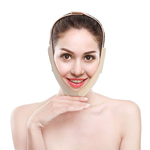 Facial Lifting Belt for Women Double Chin Reducer Chin Care Face Belts Anti Wrinkle Bandage Anti Wrinkle Bandage V-Line Chin Cheek Lift Up Band Facial Slimming Strap for WomenM
