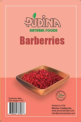 Pudina Barberries Premium Quality Natural Dried Barberries Antioxidants Zereshk 6 Oz