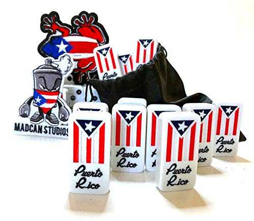 Puerto Rico Dominoes Flag Domino Set Game Tiles Boricua PR Puerto Rican Classic Must Have Get The Bag Boricua