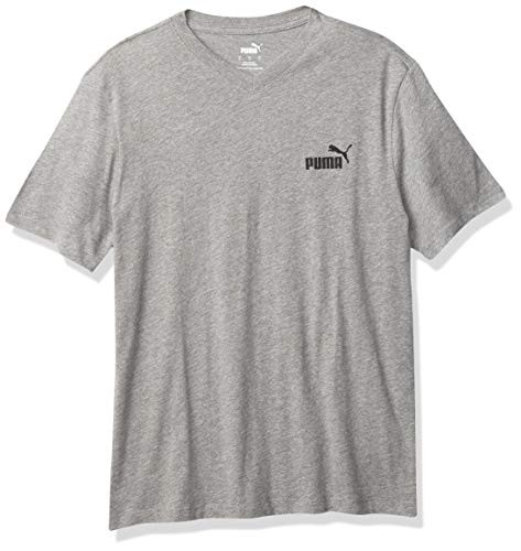 PUMA Mens Essentials plus  V Neck TEE Medium Gray Heather XXL
