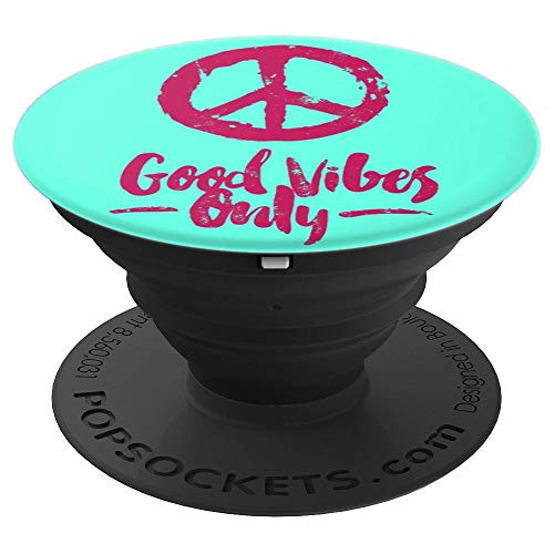 Good Vibes Only Phone Grip Hippie Symbol Peace n Love Symbol PopSockets Grip and Stand for Phones and Tablets