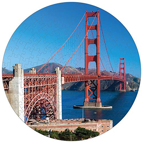 Golden Gate Bridge Puzzle A-Round 140 piece Round Jigsaw Puzzle