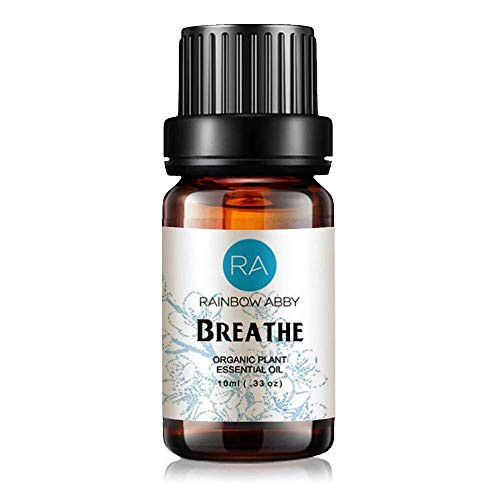 RAINBOW ABBY Breathe Essential Oil - 100 percent Pure Best Organic Therapeutic Grade Blend Essential Oil - 10 ml