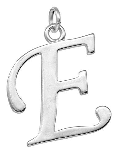 Raposa Elegance Sterling Silver Initial E Charm approximately 26.5 mm x 18.5 mm