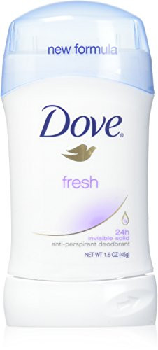 Dove Deodorant 1.6 Ounce Invisible Solid Fresh 47ml 6 Pack