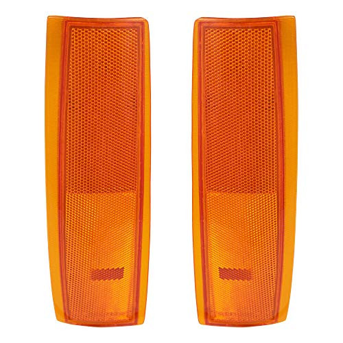 I-Match Auto Parts Left Driver and Right Passenger Side Marker Light Assembly Replacement for 88-93 GMC Pickup FullSize CK 92-93 GMC Suburban and Yukon GM2550141 GM2551141 5975199 S 5975200 Set of 2