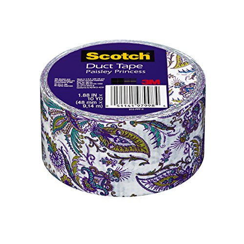 Scotch Duct Tape Purple Paisley Pattern 1.88 in x 10 yd 910-PPP-C