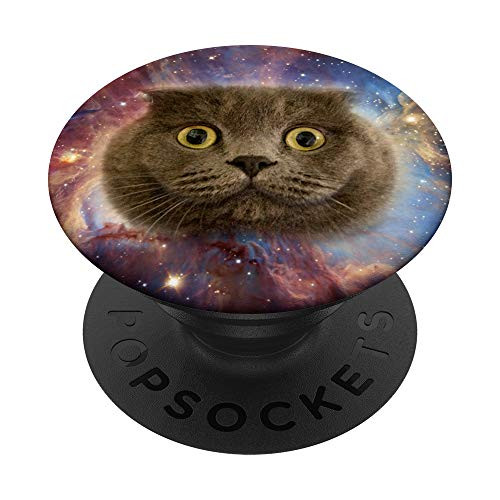 Scottish Fold Cat Stare Universe PopSockets PopGrip Swappable Grip for Phones  and  Tablets