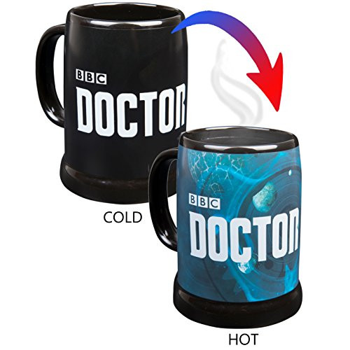 Dr Who Heat Reveal 20oz Coffee Mug / Stein with Doctor Who Logo