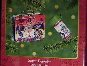 Hallmark Keepsake Ornament Super Friends Lunch Box Set 2000