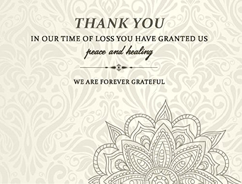 Celebration of life Funeral thank you cards with envelopes Sympathy Condolence acknowledgement Thank you Cards (Ivory cream)