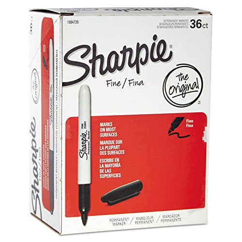 Sharpie 1884739 Fine Point Permanent Marker Black 36Pack