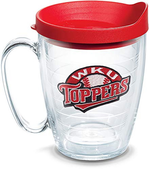 Tervis Western Kentucky Hilltoppers Toppers Tumbler with Emblem and Red Lid 16oz Mug Clear Tervis Western Kentucky Hilltoppers Toppers Tumbler with Emblem and Red Lid 16oz Mug Clear