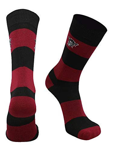 New Mexico State Aggies Game Day Striped Socks CrimsonBlack Large