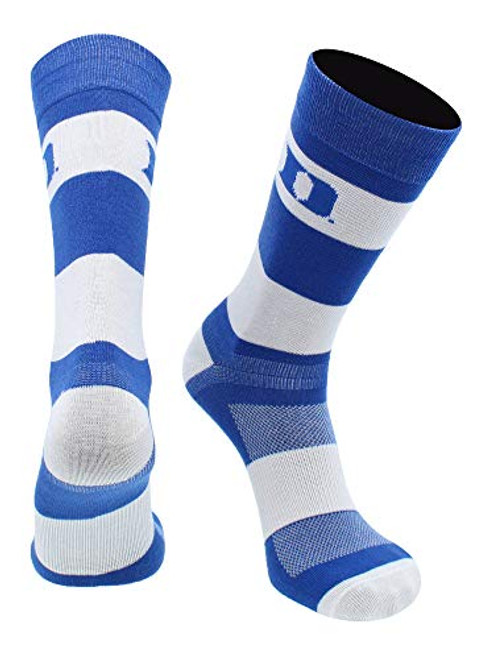 Duke Blue Devils Game Day Striped Socks Duke BlueWhite Large