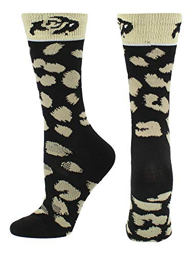 TCK CU Buffs Womens Savage Socks BlackGold Medium