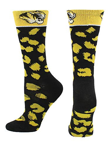 TCK Missouri Tigers Womens Savage Socks BlackGold Medium