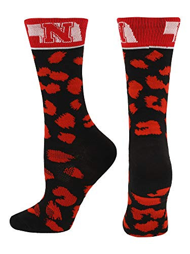 TCK Nebraska Cornhuskers Womens Savage Socks RedBlack Medium