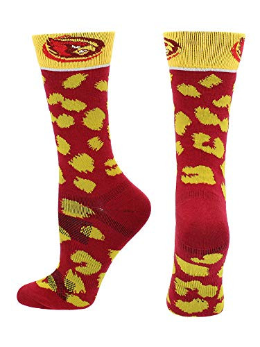 TCK Iowa State Cyclones Womens Savage Socks CardinalGold Medium