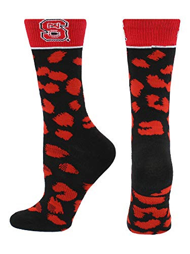 TCK NC State Wolfpack Womens Savage Socks RedBlack Medium