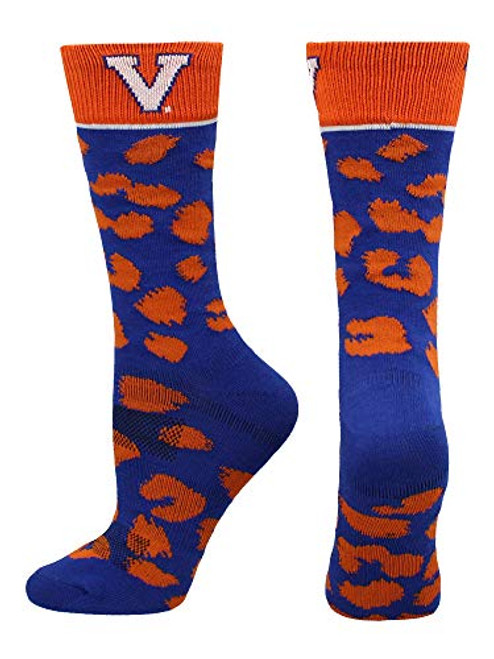 TCK Virginia Cavaliers Womens Savage Socks BlueOrange Medium TCK Virginia Cavaliers Womens Savage Socks BlueOrange Medium
