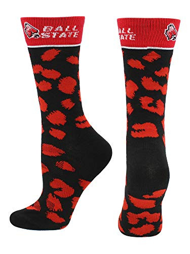 TCK Ball State Cardinals Womens Savage Socks CardinalBlack Medium
