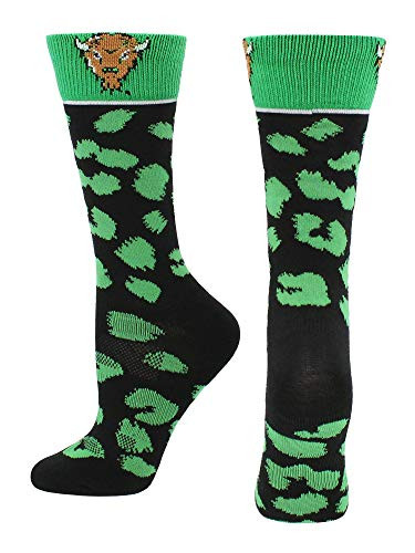 TCK Marshall Thundering Herd Womens Savage Socks Kelly GreenBlack Medium