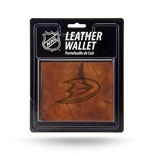 NHL Rico Industries Embossed Leather Billfold Wallet with Man Made Interior Anaheim Ducks