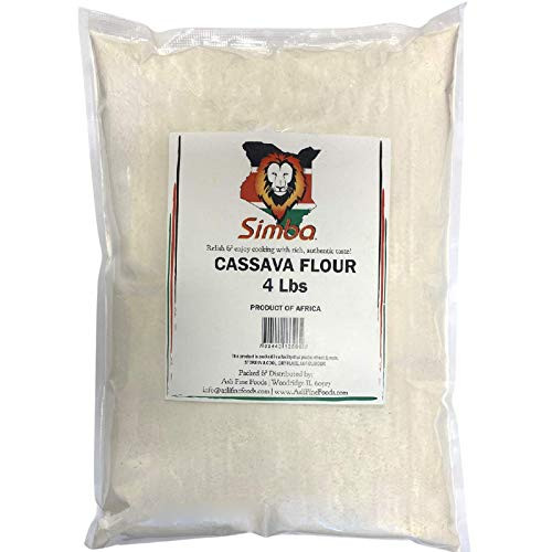 Simba Cassava Flour 4 Lb. Bag Grain-Free Gluten-Free Paleo Baking Flour - Made From 100 percent Yuca Root Simba Cassava Flour 4 Lb. Bag Grain-Free Gluten-Free Paleo Baking Flour - Made From 100 percent Yuca Root