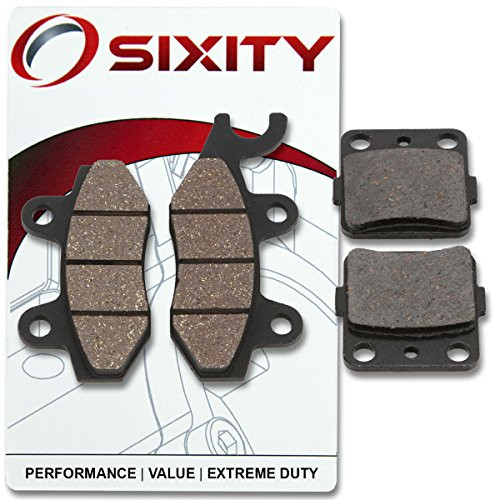 Sixity Front Rear Organic Brake Pads 1987-1988 for Suzuki RM250 Set Full Kit H J Complete