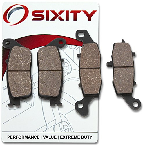 Sixity Front Rear Organic Brake Pads 2013-2015 for Suzuki C90 Boulevard B.O.S.S. Set Full Kit VL 1500 BOSS BL3 BL4 BL5 Complete