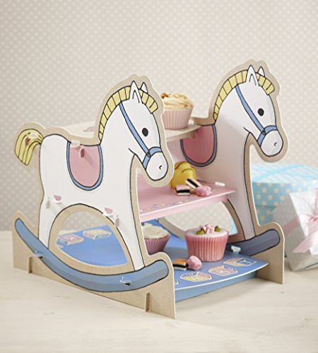 Ginger Ray Rock-a-Bye Baby 3 Tier Rocking Horse Cake Stand, Mixed