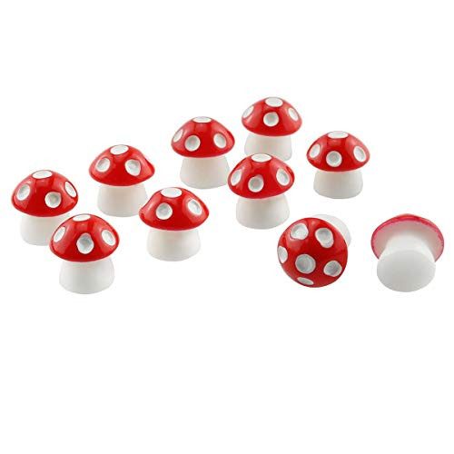 E-outstanding Mini Mushroom 10PCS Miniature Red Resin Mushrooms Ornament for Micro Landscape Plant Pots Bonsai Craft Decor Dollhouse Decor Fairy Garden E-outstanding Mini Mushroom 10PCS Miniature Red Resin Mushrooms Ornament for Micro Landscape Plant Pots Bonsai Craft Decor Dollhouse Decor Fairy Garden