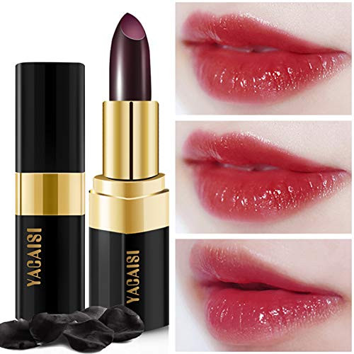 Lip Balm Lipstick Raibaubl Lip Stain Long Lasting Waterproof Long Lasting Nutritious Lip Balm Lips Moisturizer Lipstick For WomenBlack rose