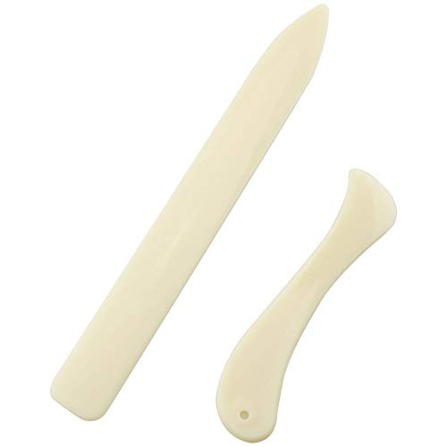 Tegg Bone Folder 2PCS Bone Paper Creaser Scoring Board Tool for Making Card Bookbinding Paper Crafts Leather Crafts
