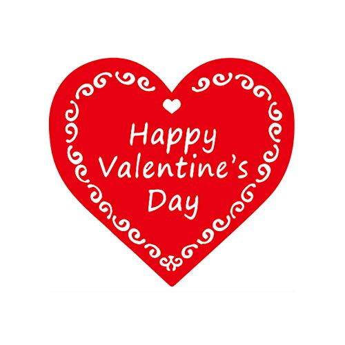 1.5inch Red Heart Shaped Stickers - Valentines Day Love Heart Stickers Valentines Day Tags Stickers - 500 Labels Per Roll red 1.5