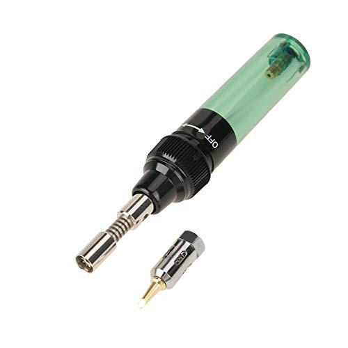 ?????? ?????? ?????? Meiyya Butane Soldering Iron Cordless Butane Gas Blow Torch Soldering Iron Welding Pen Tool 1300?Green